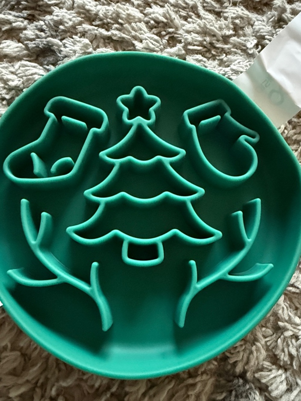 Qisheng Green Dog Slow Food Plate - Slow Feeder Bowl for Dogs